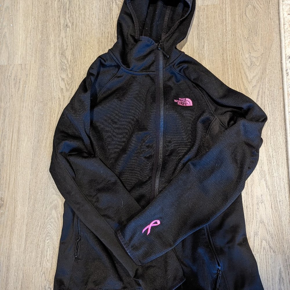 The North Face breast cancer awareness zip up hooded jacket
